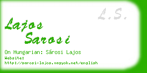 lajos sarosi business card